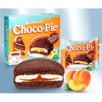 Бисквит "Choco Pie", с абрикосовой начинкой